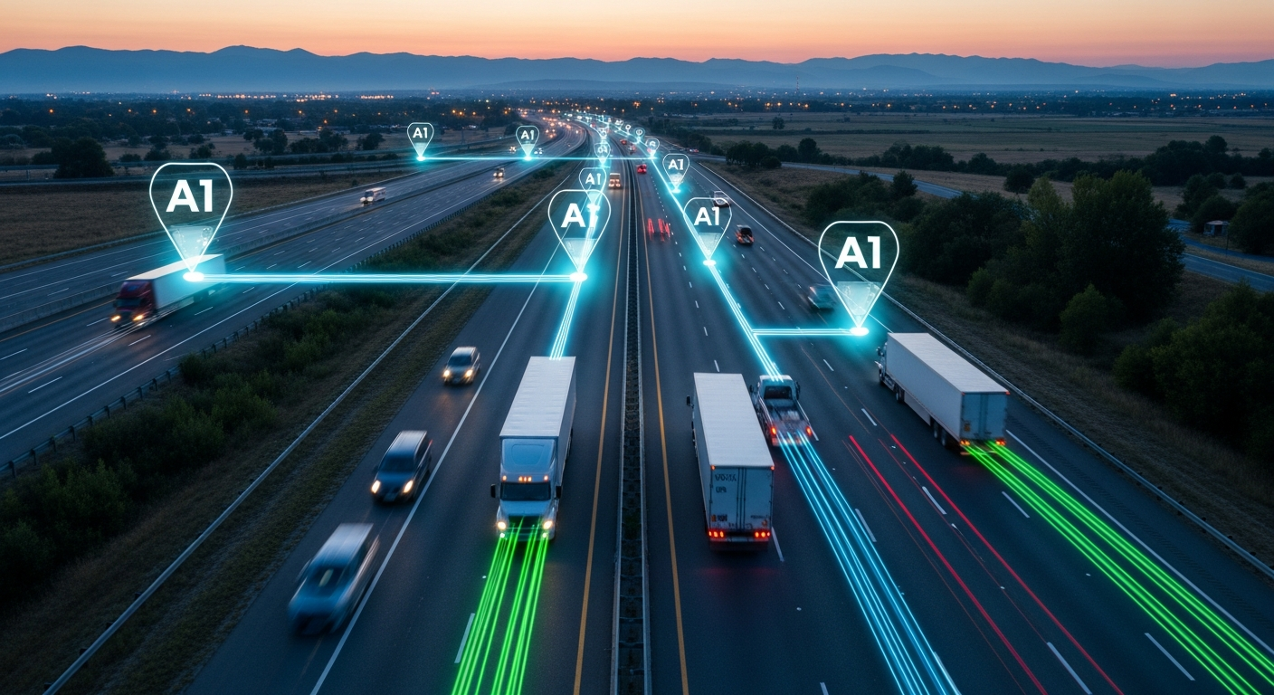 AI-optimized fleet dispatch routes